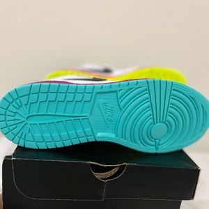 Jordan 1 lows. Multicolored Scribble design. Never worn.